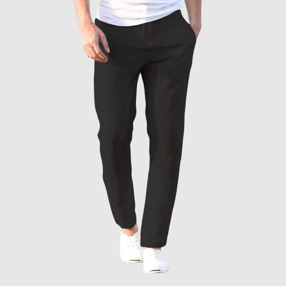 Pantalon léger en lin souple fluide été style chic intemporel homme – Lavardin