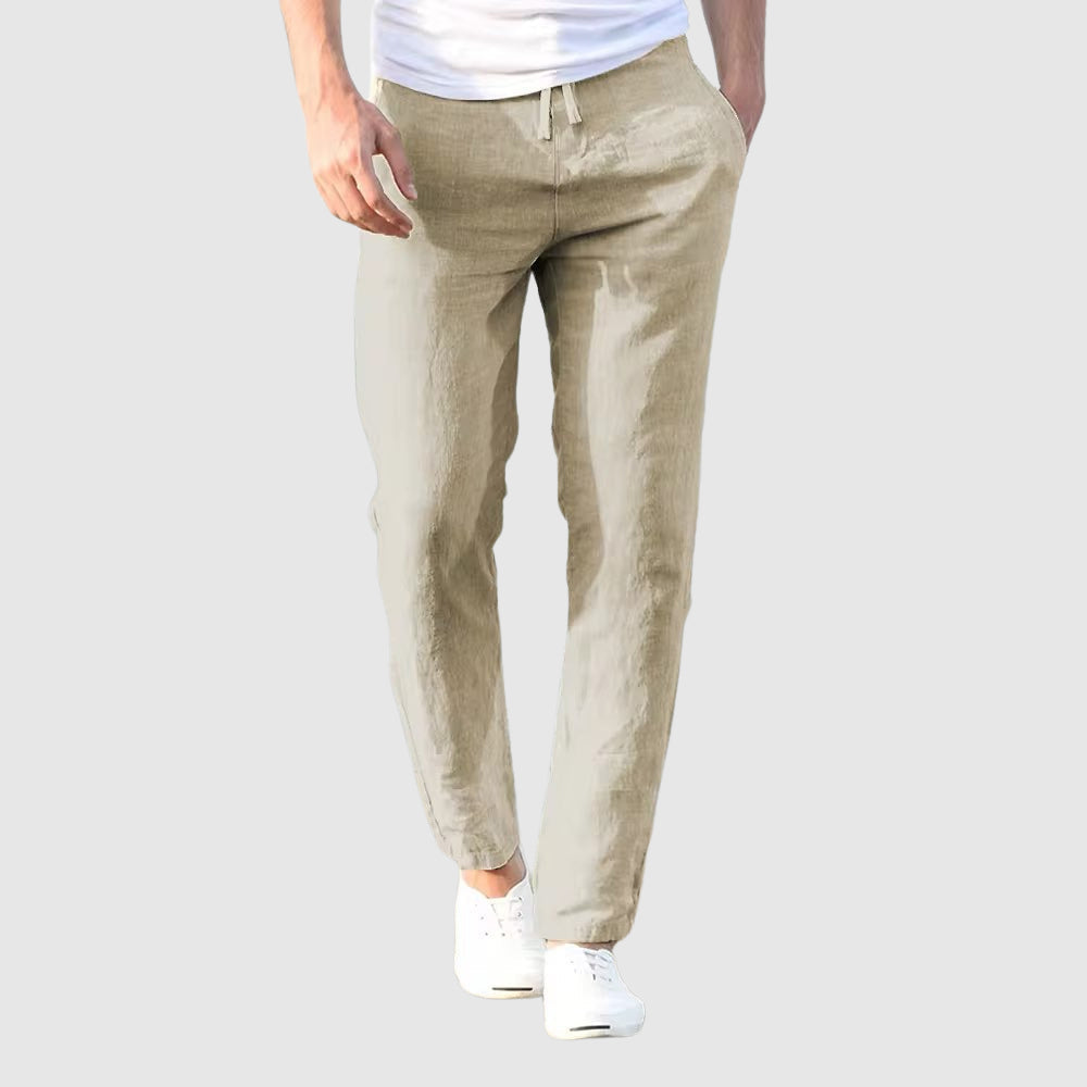 Pantalon léger en lin souple fluide été style chic intemporel homme – Lavardin