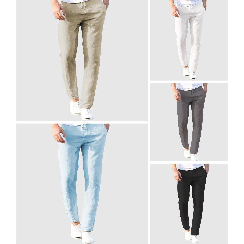 Pantalon léger en lin souple fluide été style chic intemporel homme – Lavardin
