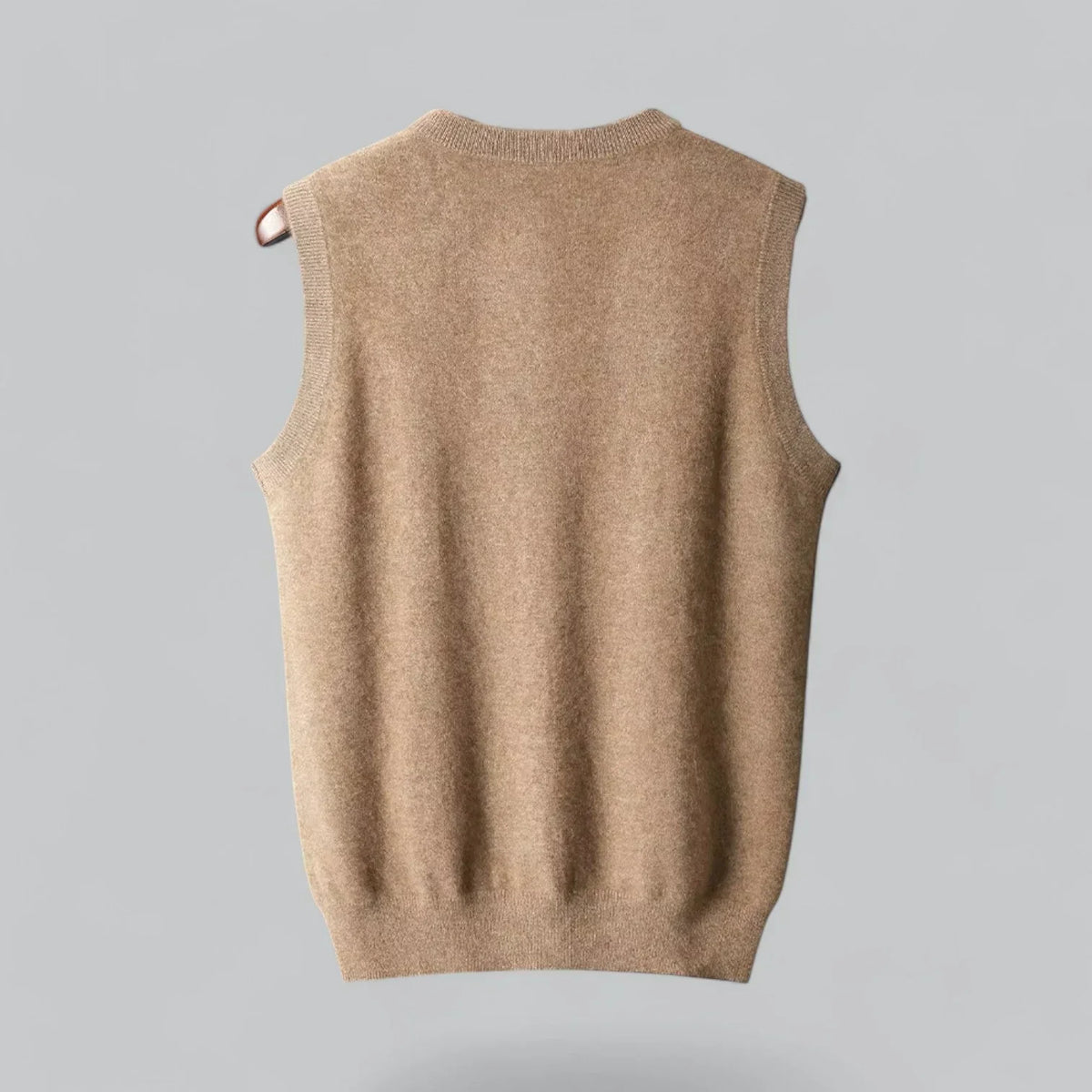Gilet sans manches en laine col V coupe décontractée maille homme – Biarritz