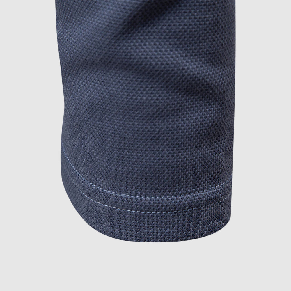Polo manches longues maille texturée
