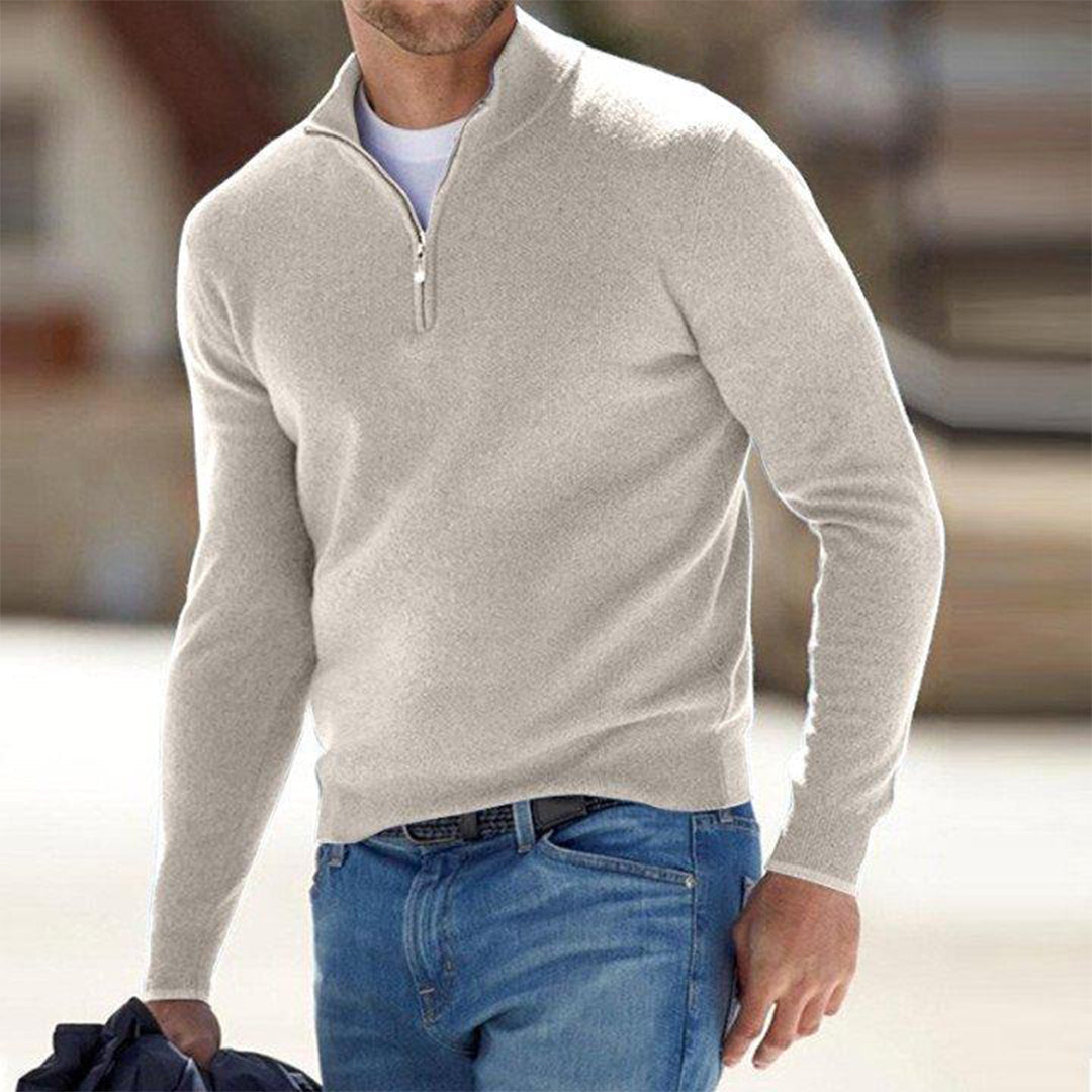 Pull zippé décontracté et pratique pour tous les jours homme – Pornic