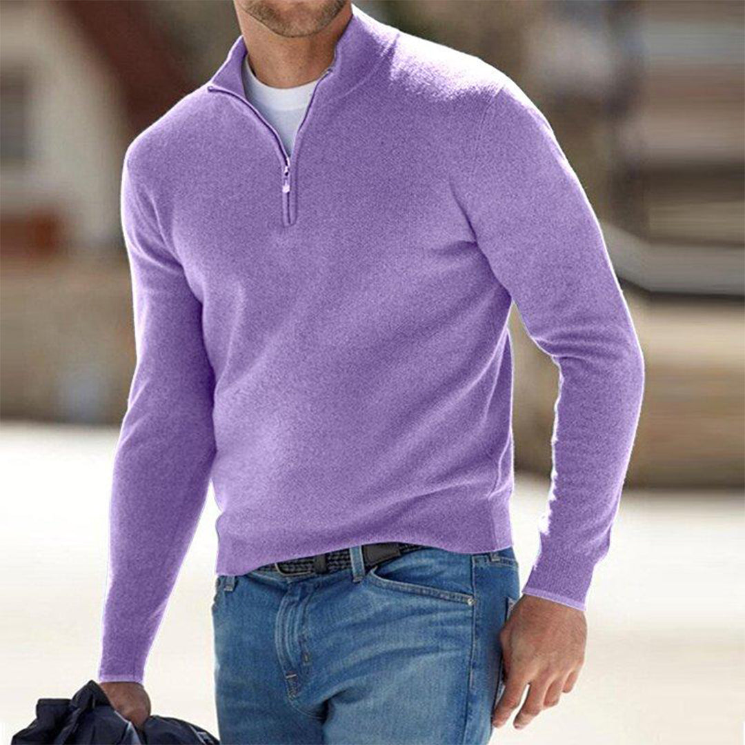 Pull zippé décontracté et pratique pour tous les jours homme – Pornic