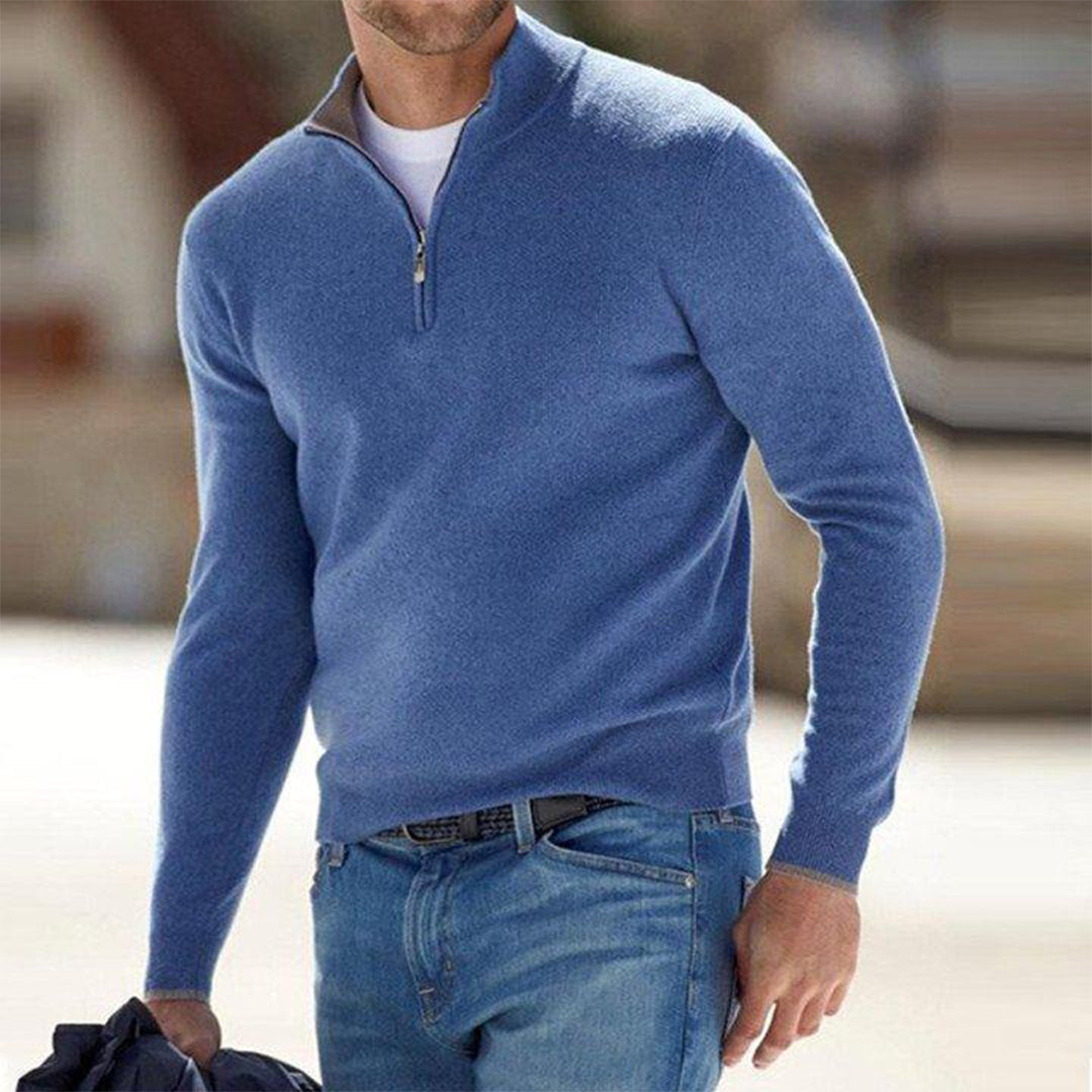 Pull zippé décontracté et pratique pour tous les jours homme – Pornic