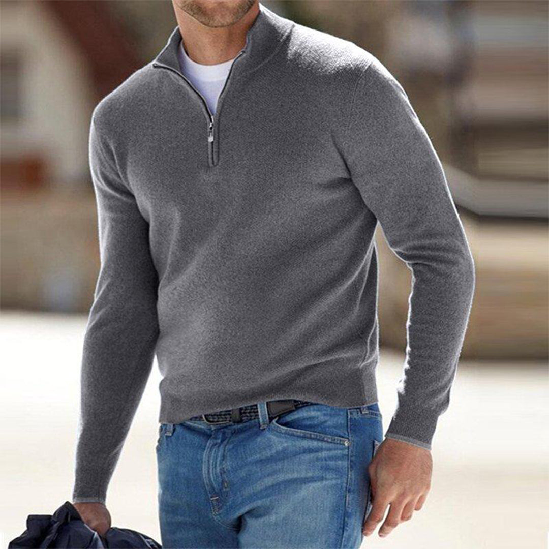 Pull zippé décontracté et pratique pour tous les jours homme – Pornic