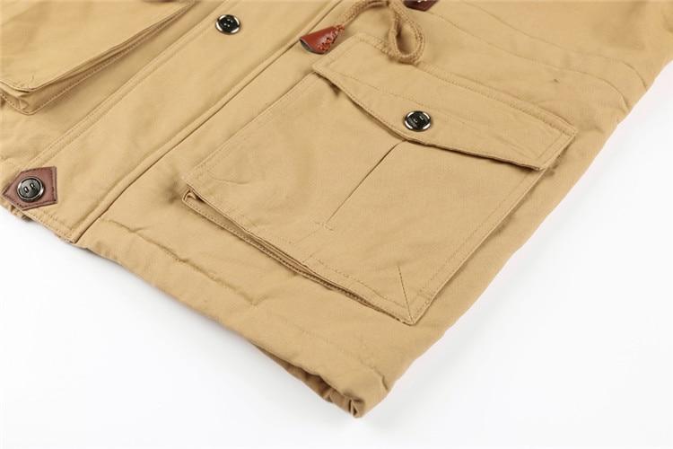 Veste multipoches doublure peluche à capuche