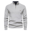 Pull col montant zippé en maille douce coupe ajustée homme – Cabourg