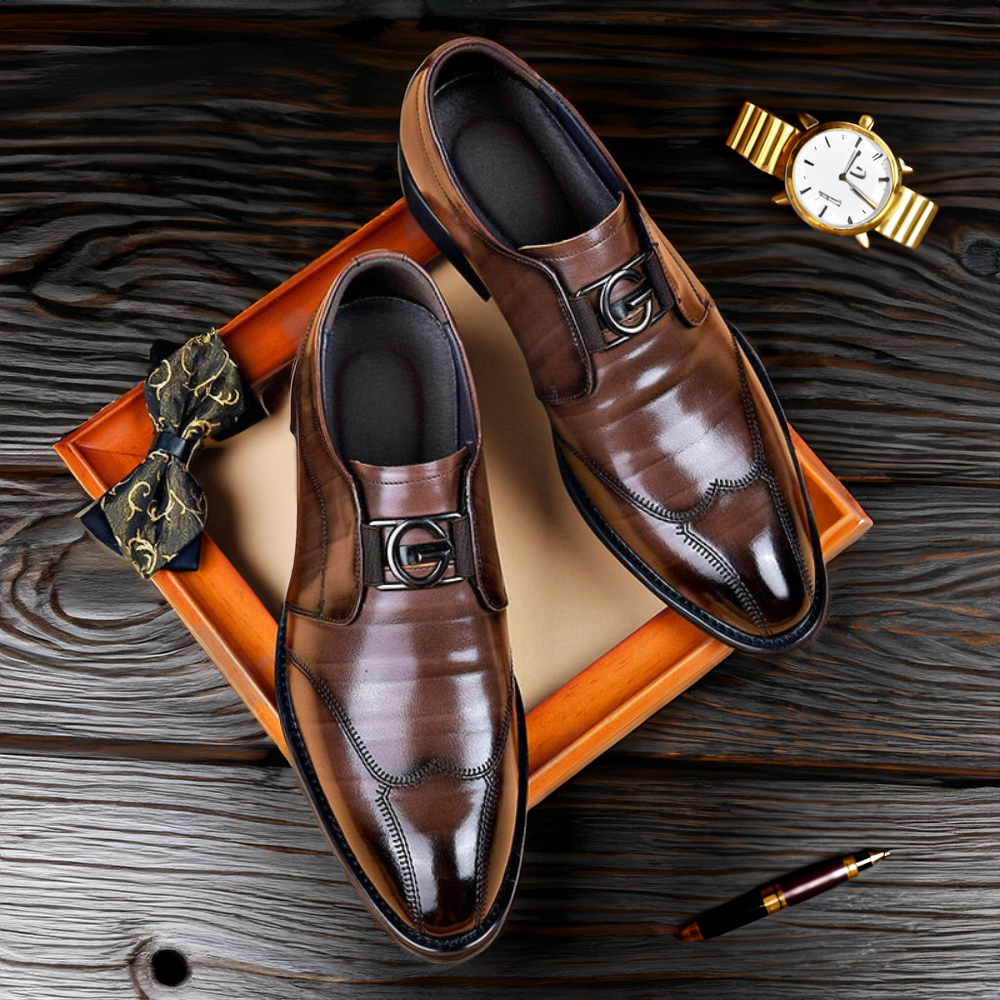 Chaussures classiques en cuir à lacets style costume élégant intemporel homme – Saint-Trojan