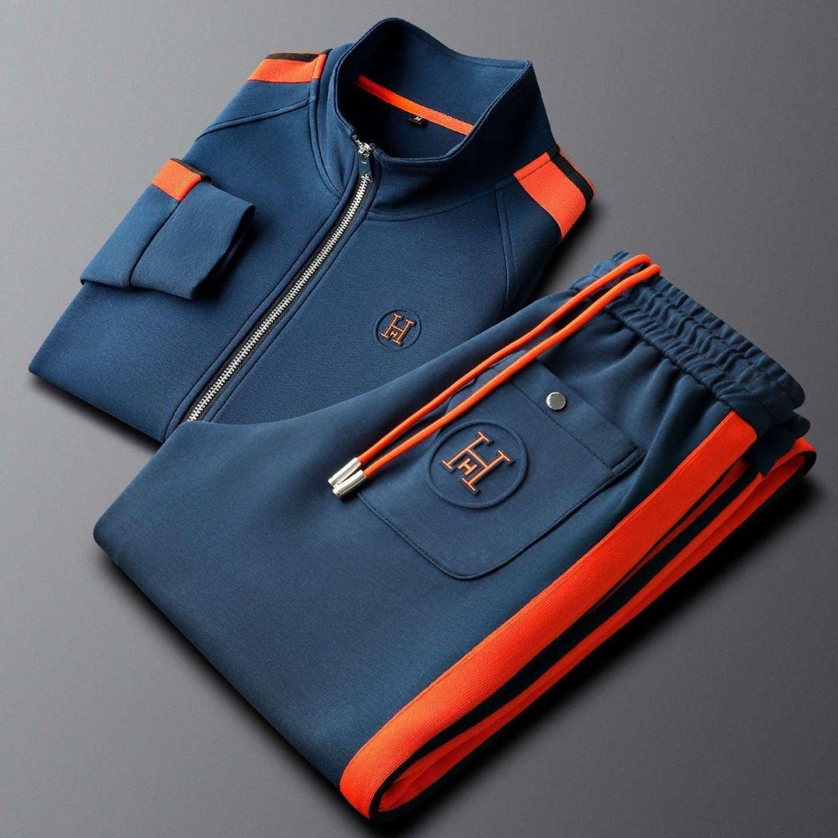 Ensemble sportif premium veste et pantalon à la finition soignée homme – Aurel