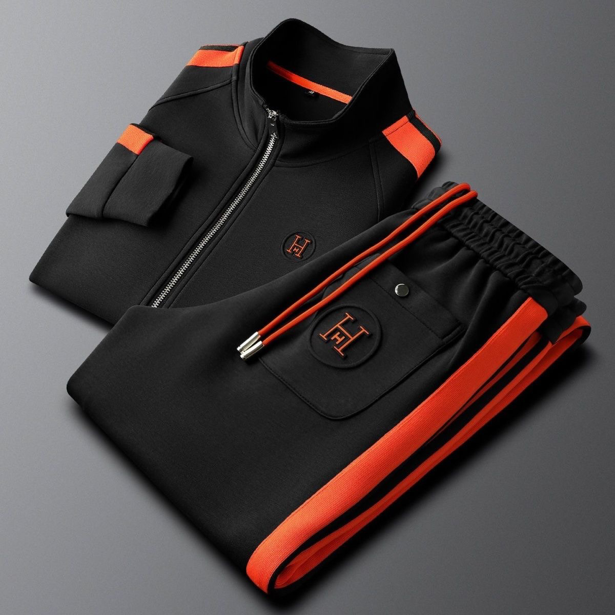 Ensemble sportif premium veste et pantalon à la finition soignée homme – Aurel