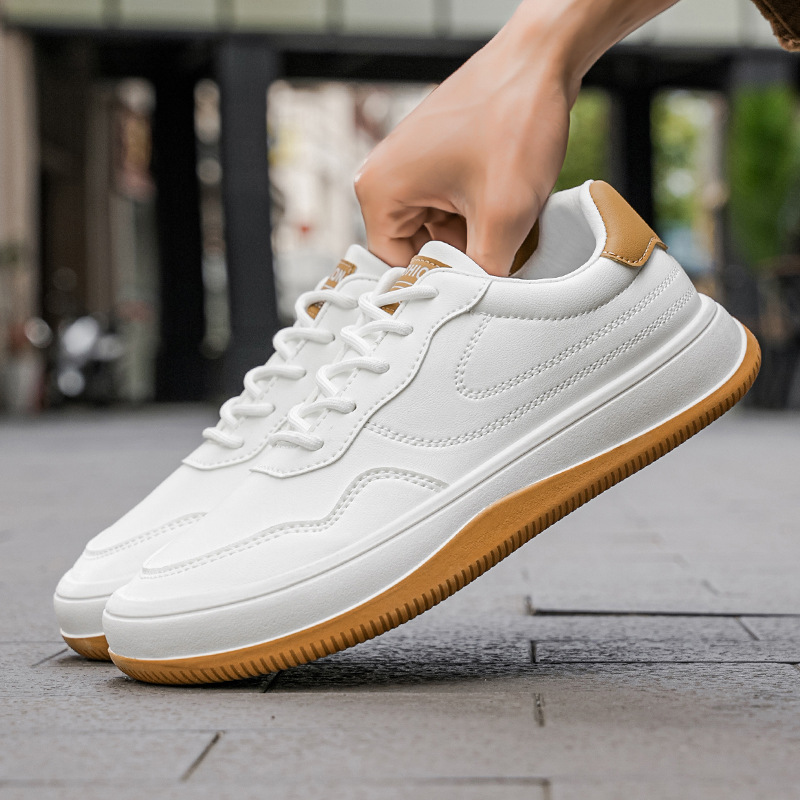 Baskets en cuir véritable lisses semelle fine élégante homme – Loix