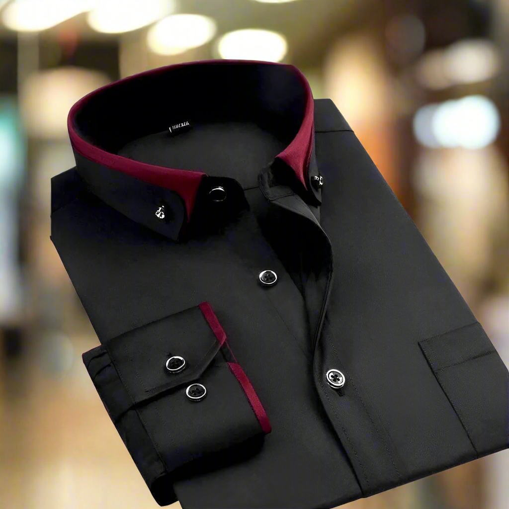Chemise col boutonné à finitions contrastées
