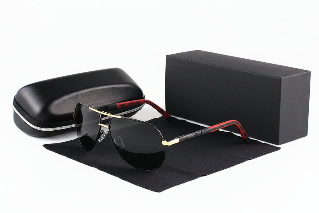 Lunettes aviateur polarisées à monture métal légère homme – Bellechasse