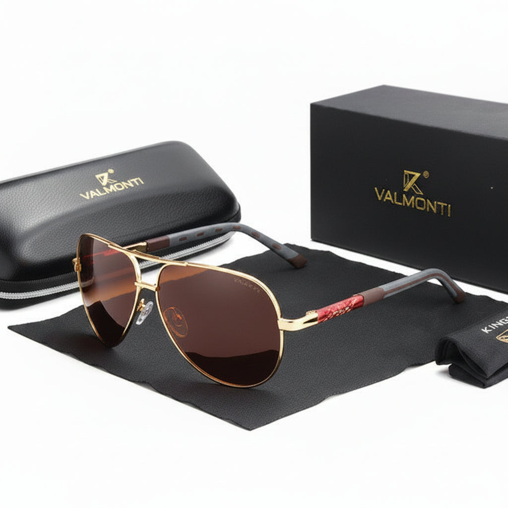 Lunettes aviateur polarisées à monture métal légère homme – Bellechasse