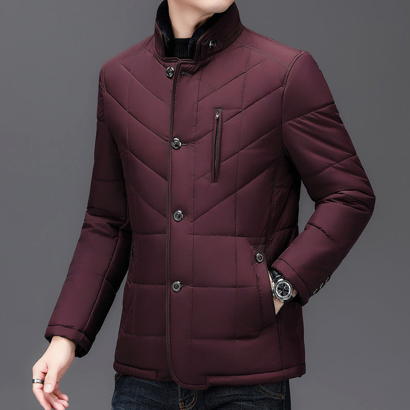 Veste matelassée à col effet fourrure