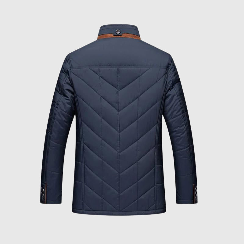 Veste matelassée à col effet fourrure