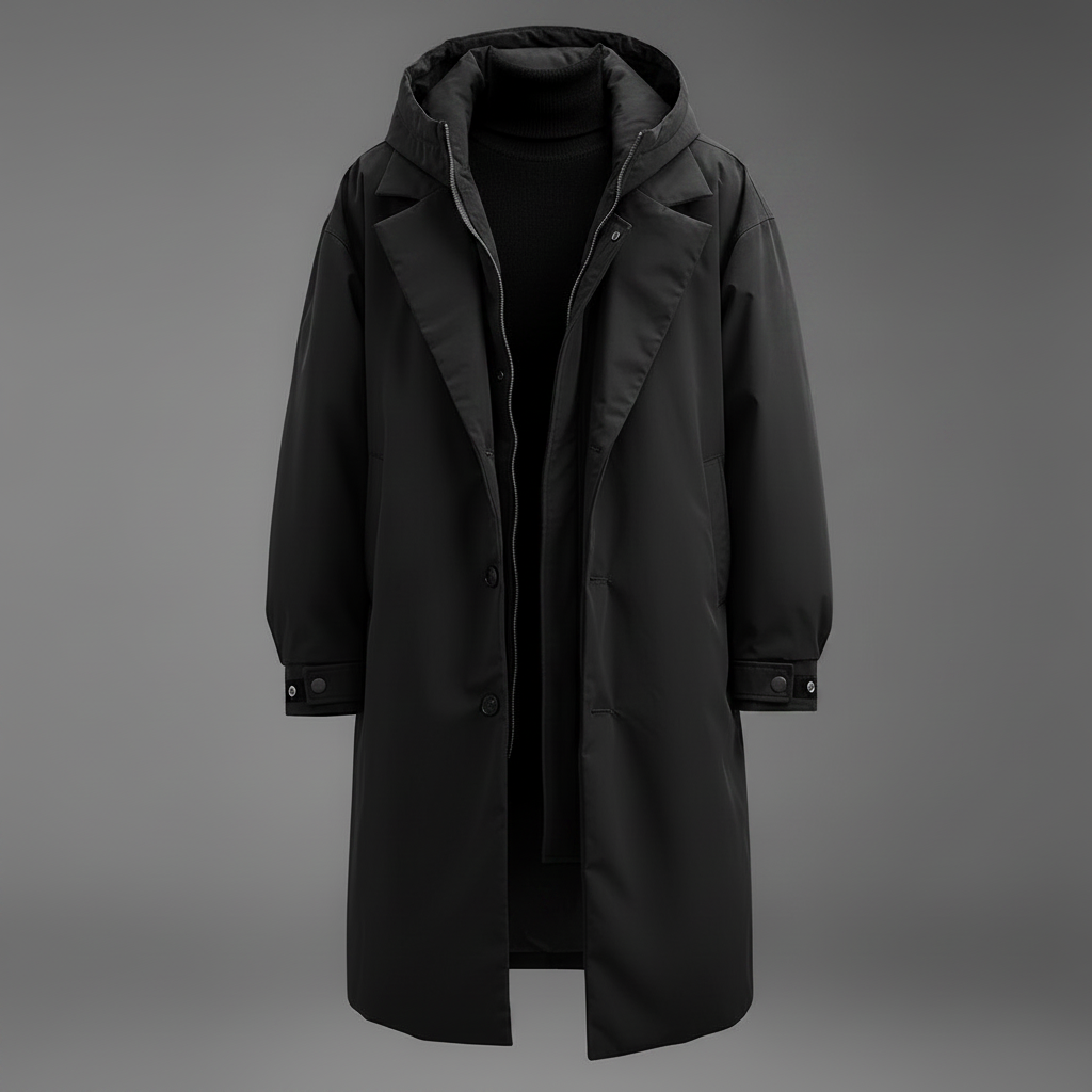 Trench imperméable à capuche long coupe ample homme – Fontevraud