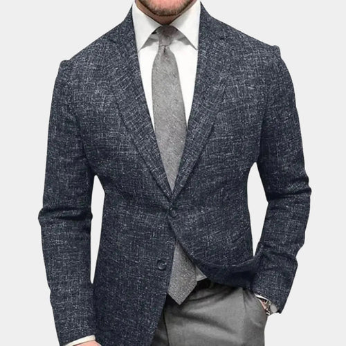 Blazer léger texturé à revers crantés