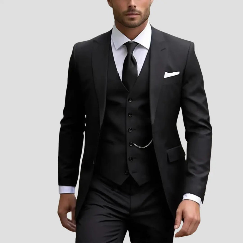 Costume trois pièces ajusté veste gilet et pantalon homme – Wagram