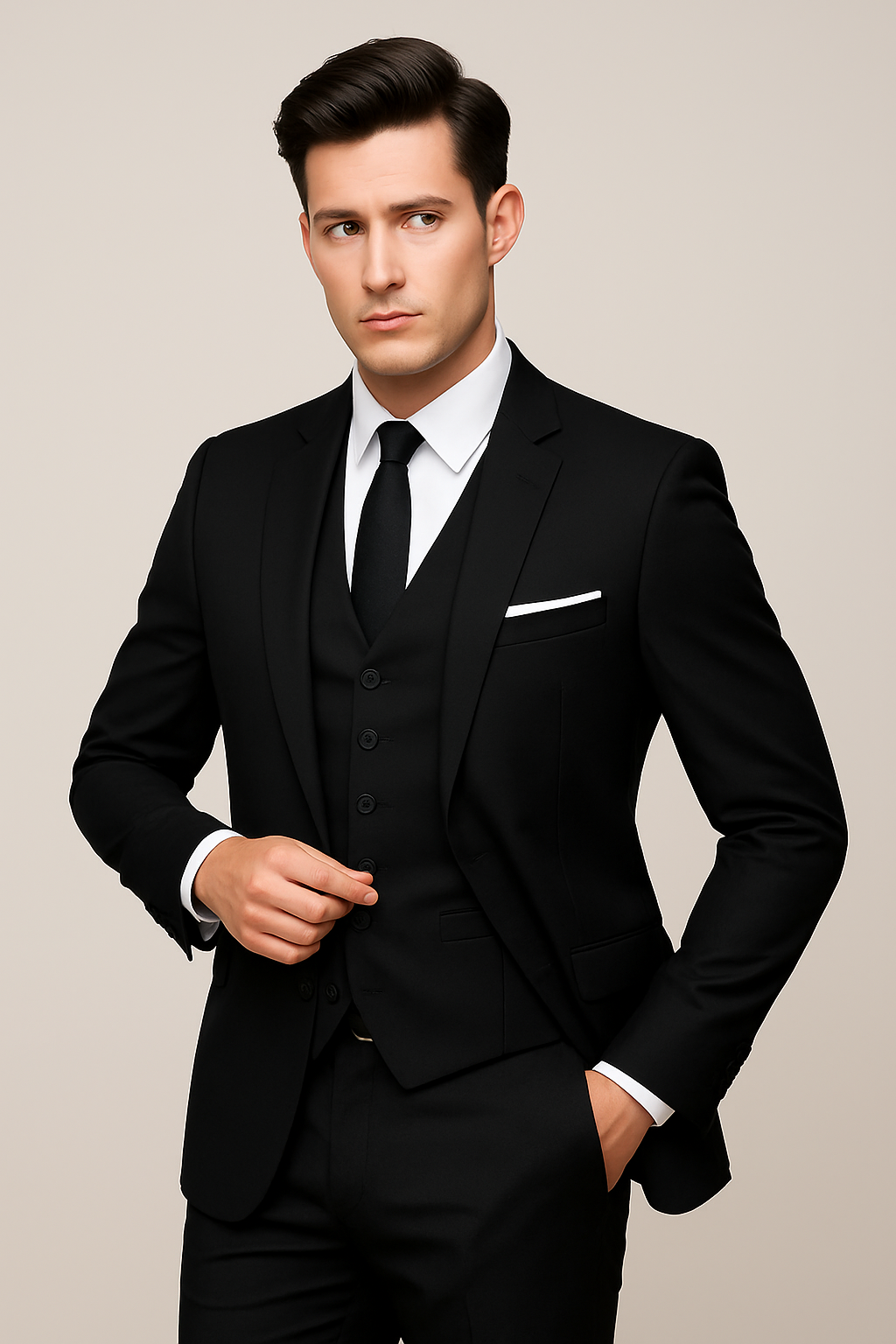 Costume trois pièces léger pour mariage au style intemporel homme – Oraison