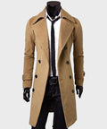 Manteau en laine à double boutonnage coupe élégante redéfinit l'assurance homme – Ruffec