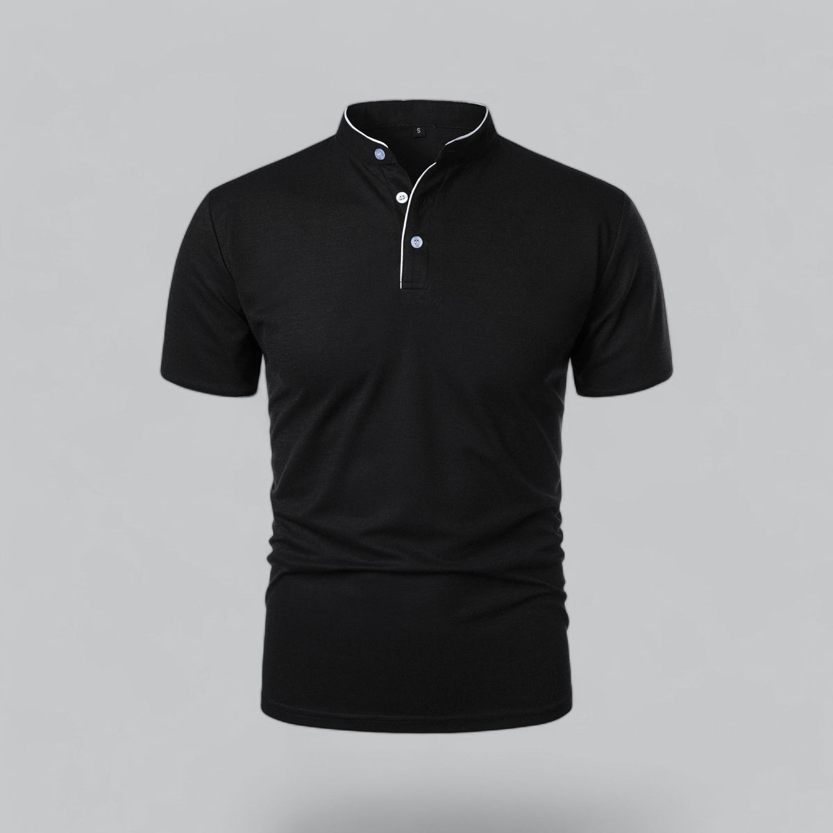 Polo sans col encolure souple
