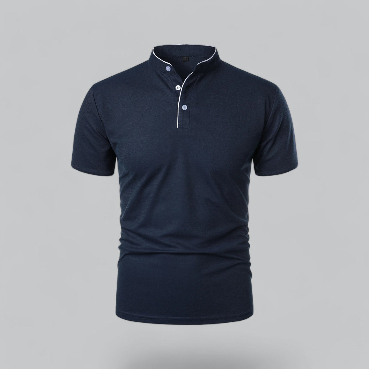 Polo sans col encolure souple