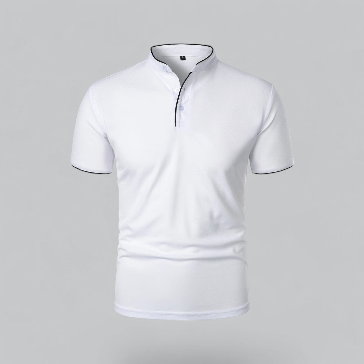 Polo sans col encolure souple