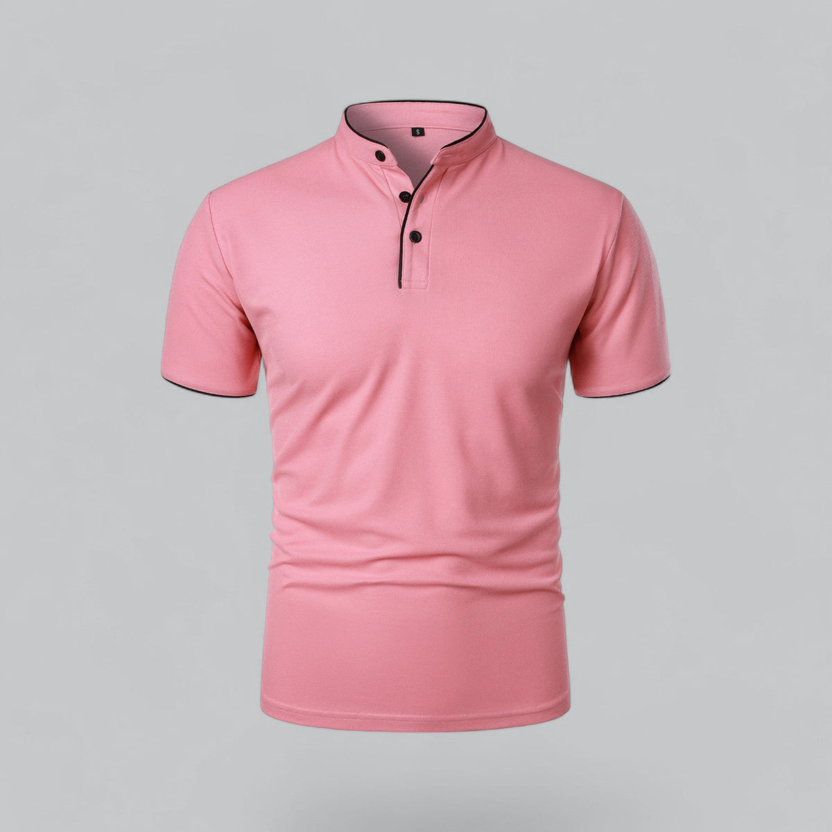 Polo sans col encolure souple