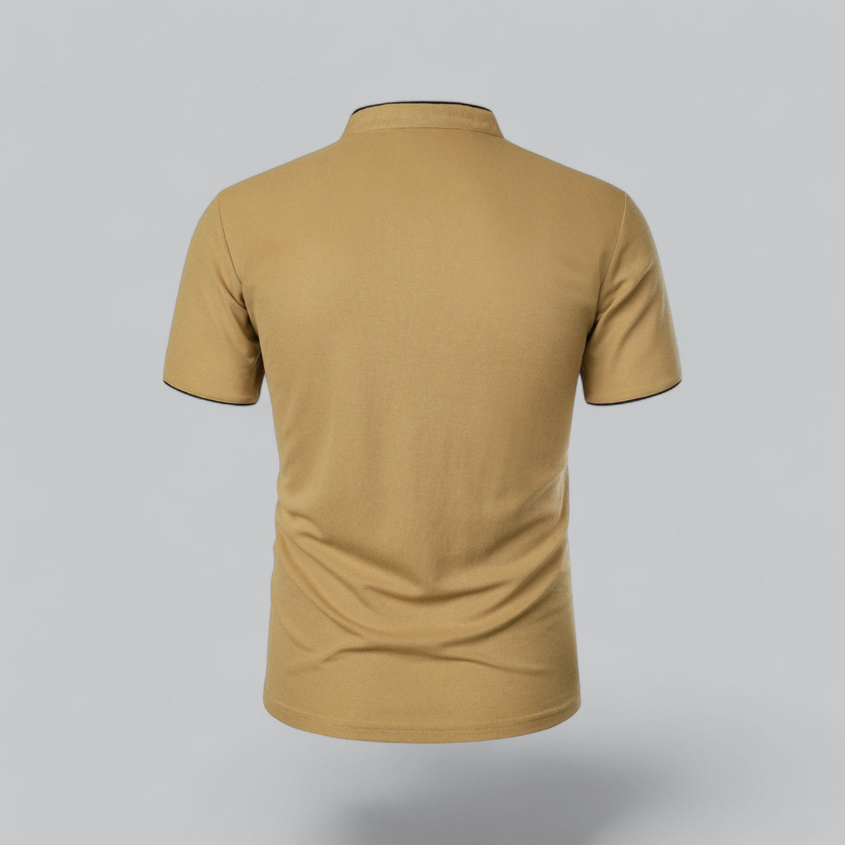 Polo sans col encolure souple