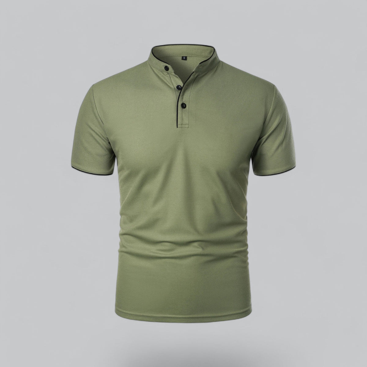 Polo sans col encolure souple