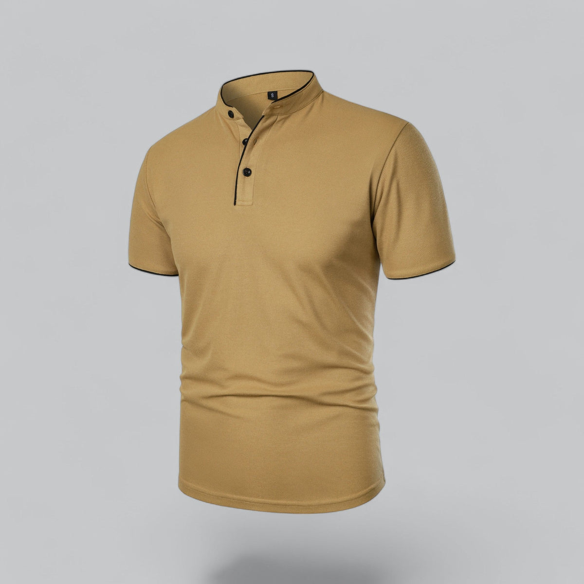 Polo sans col encolure souple