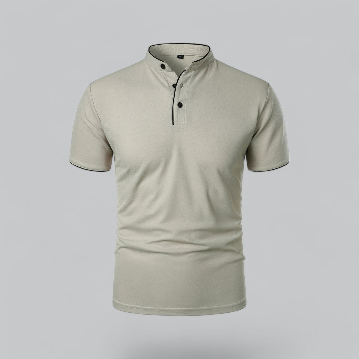 Polo sans col encolure souple
