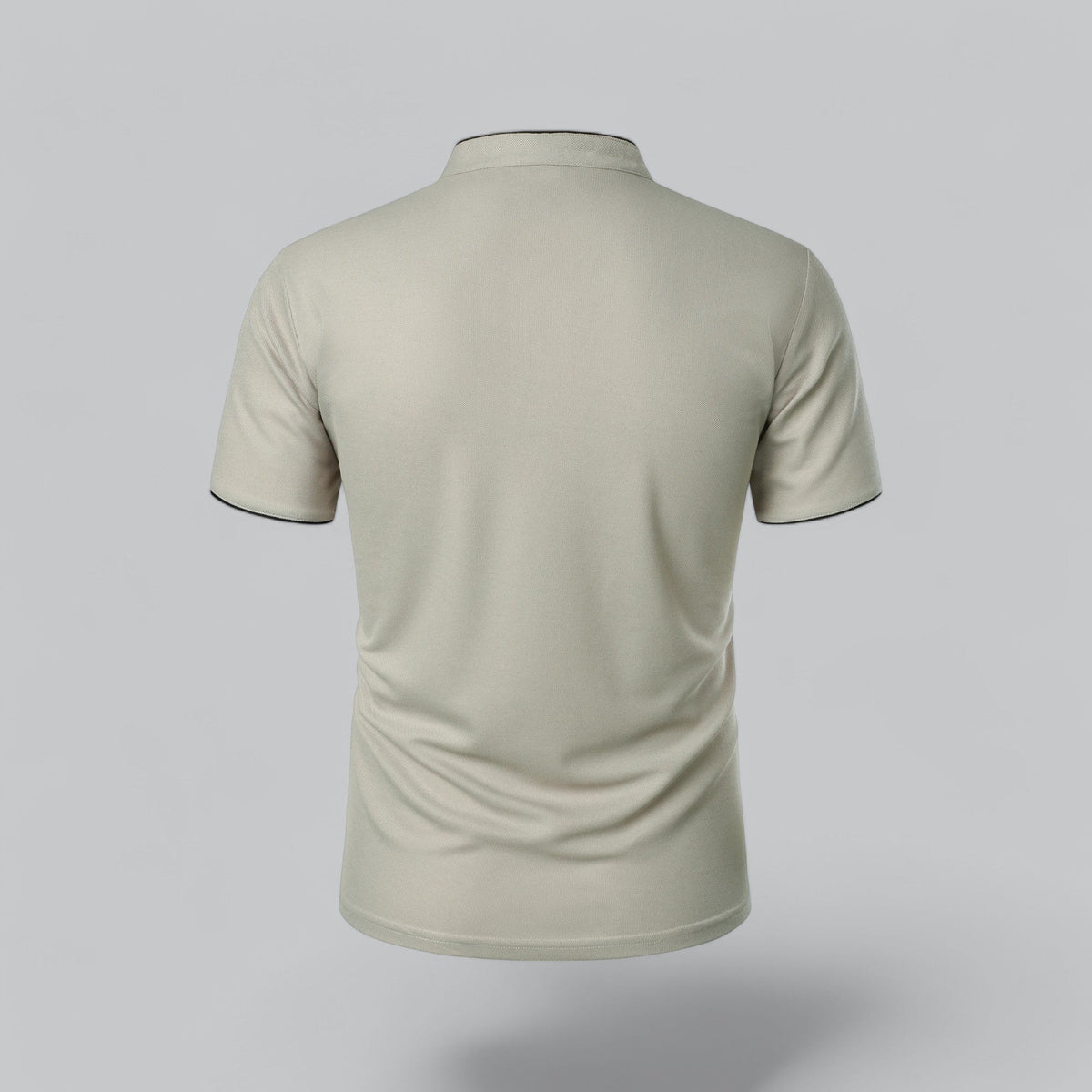 Polo sans col encolure souple