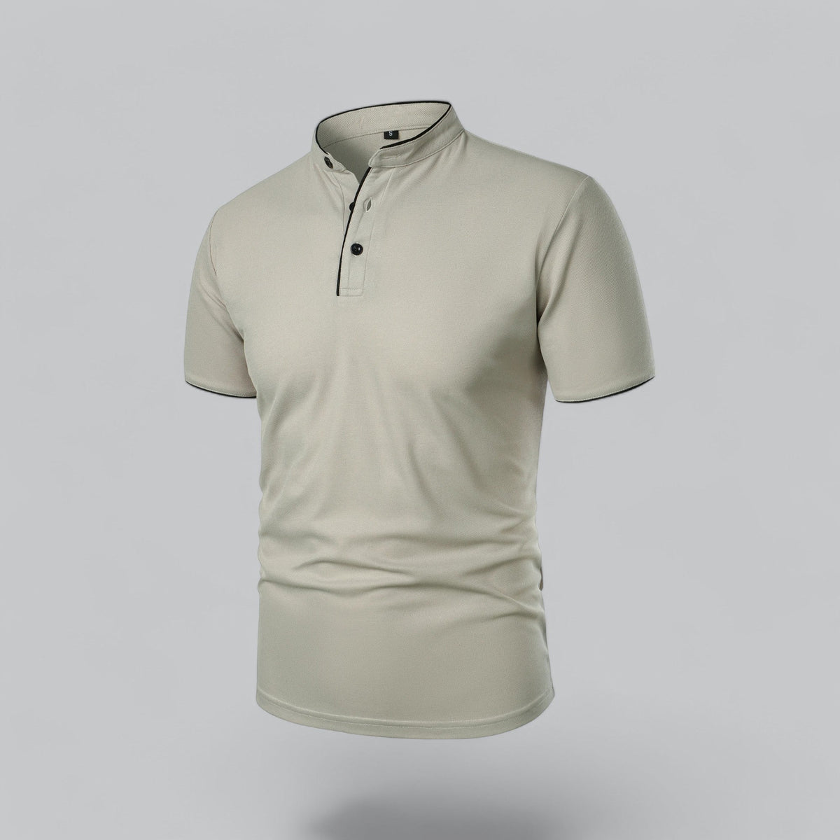 Polo sans col encolure souple