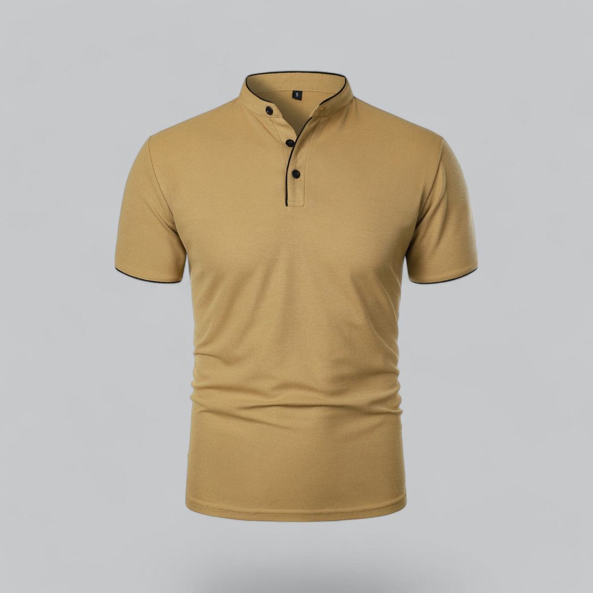Polo sans col encolure souple