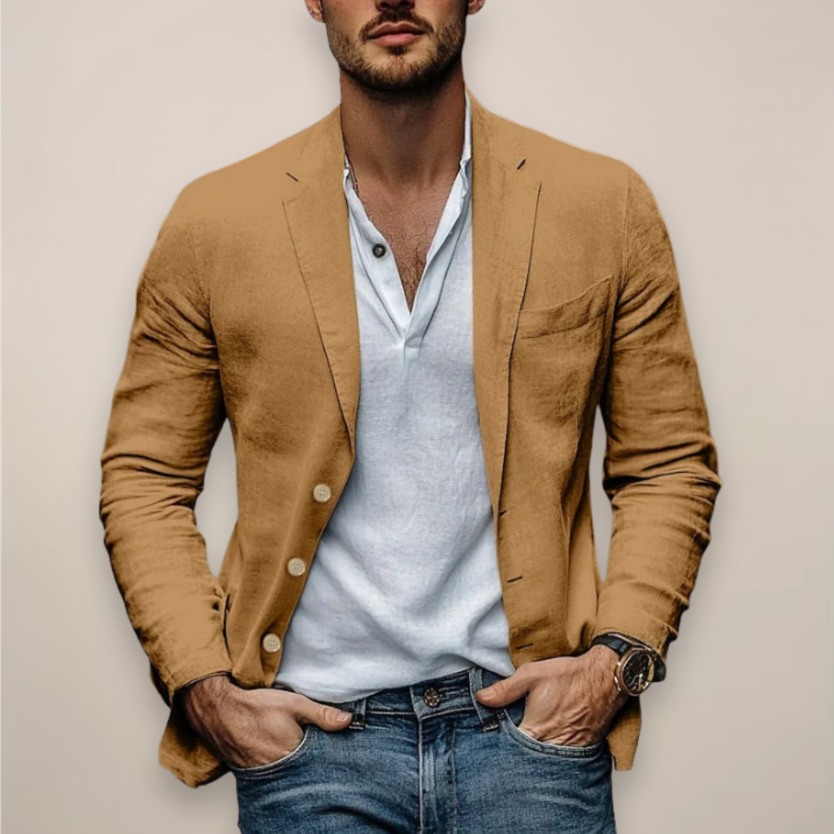Veste blazer slim légère smart casual pour journées et soirées d'été homme – Bourg