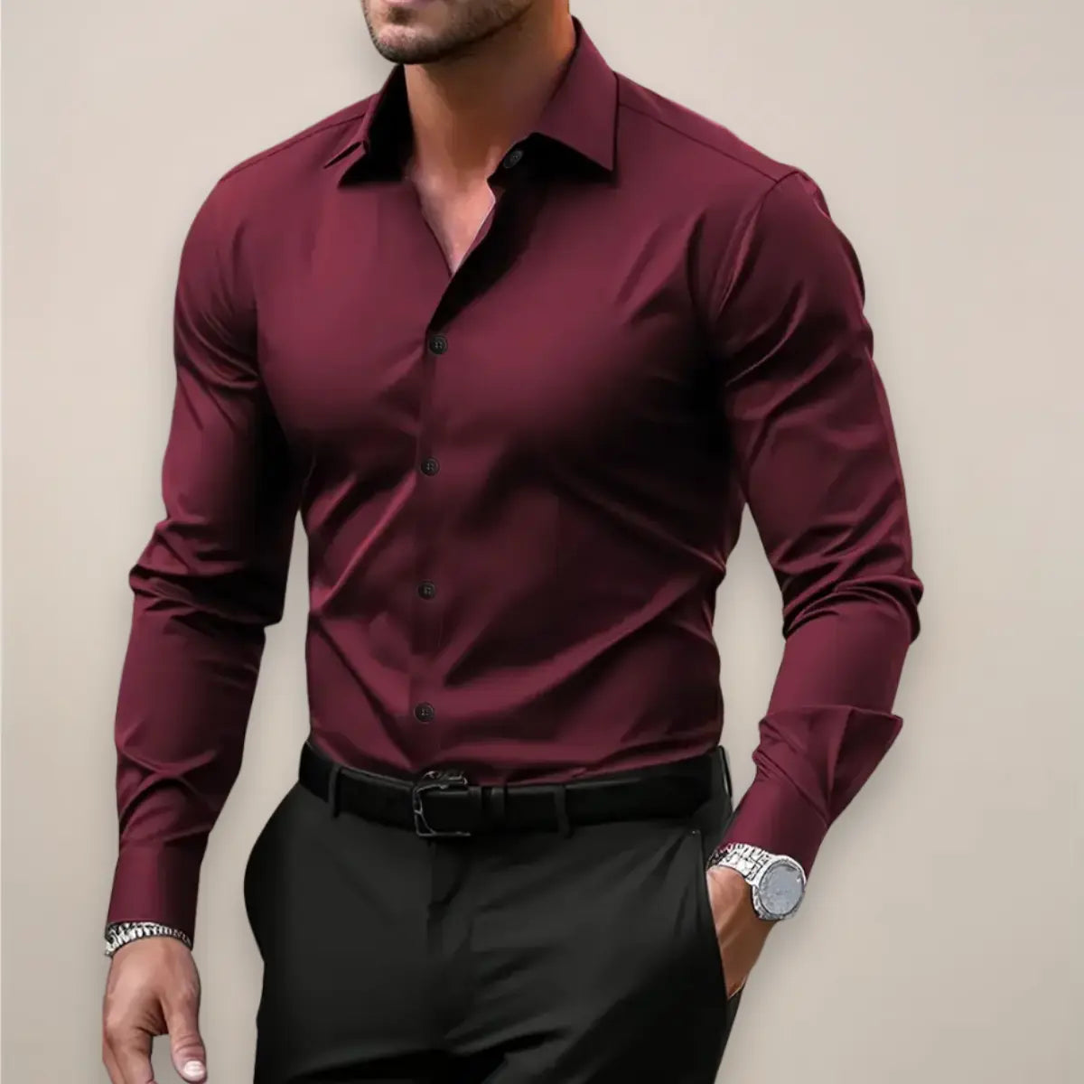 Chemise classique à col structuré au style intemporel homme – Beaux-Arts