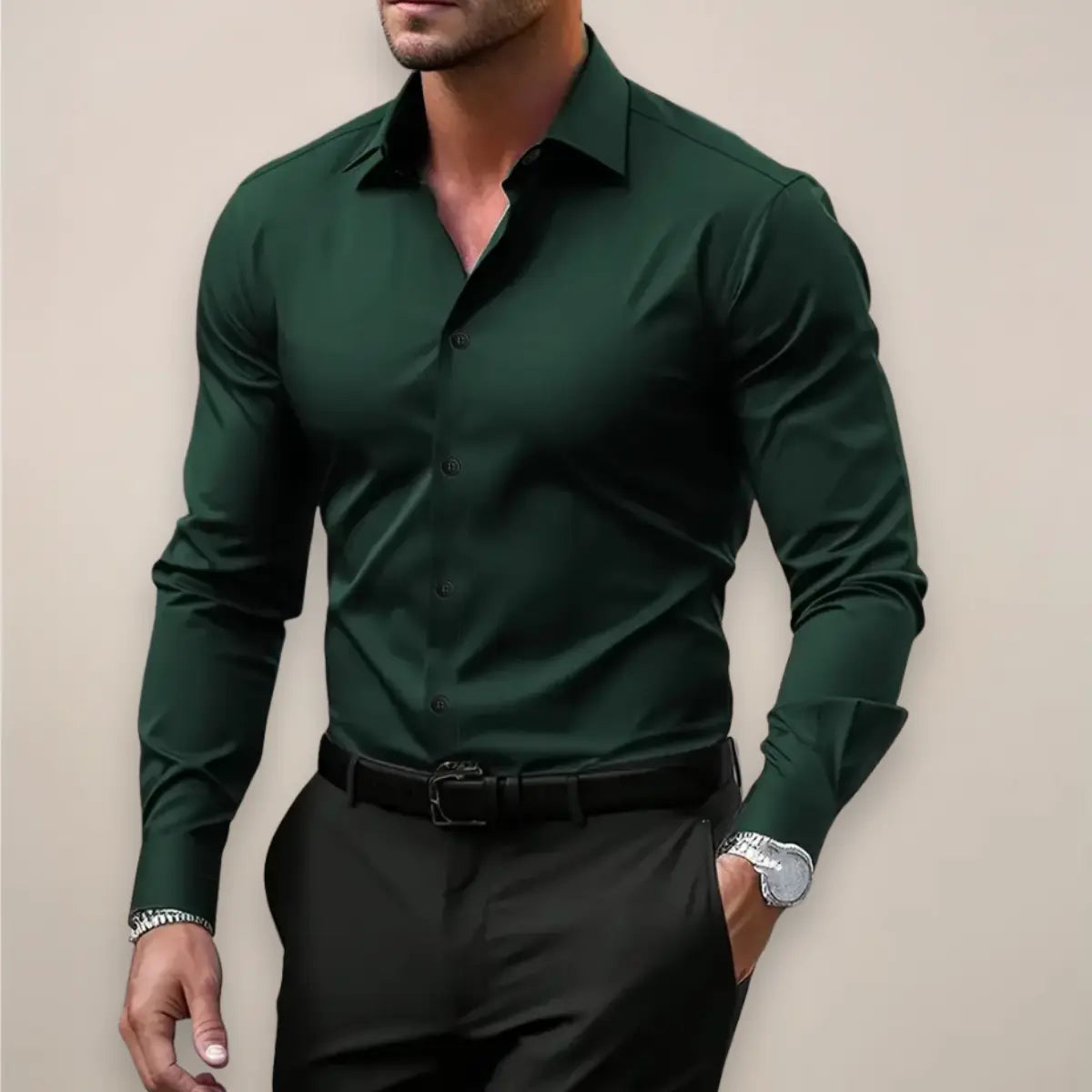 Chemise classique à col structuré au style intemporel homme – Beaux-Arts