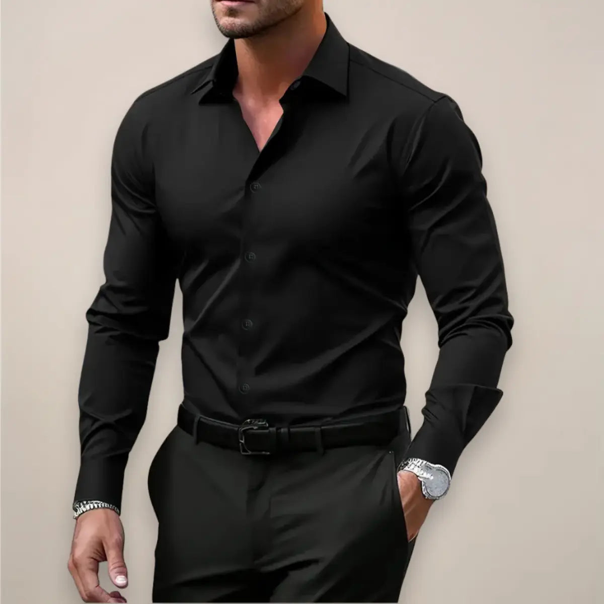 Chemise classique à col structuré au style intemporel homme – Beaux-Arts