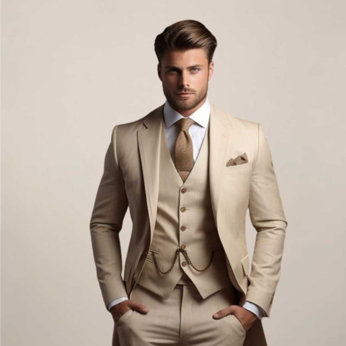 Costume trois pièces léger respirant pour cérémonie homme – Étoile