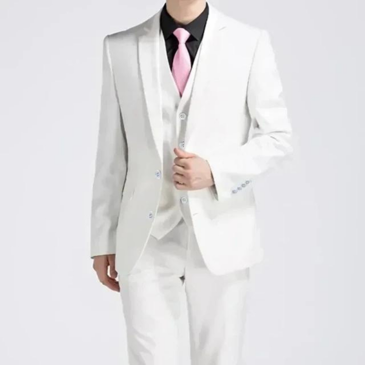Costume trois pièces veste un bouton gilet pantalon homme – Bourré