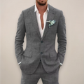 Costume d'été deux pièces veste droite au chic discret homme – Châteauneuf