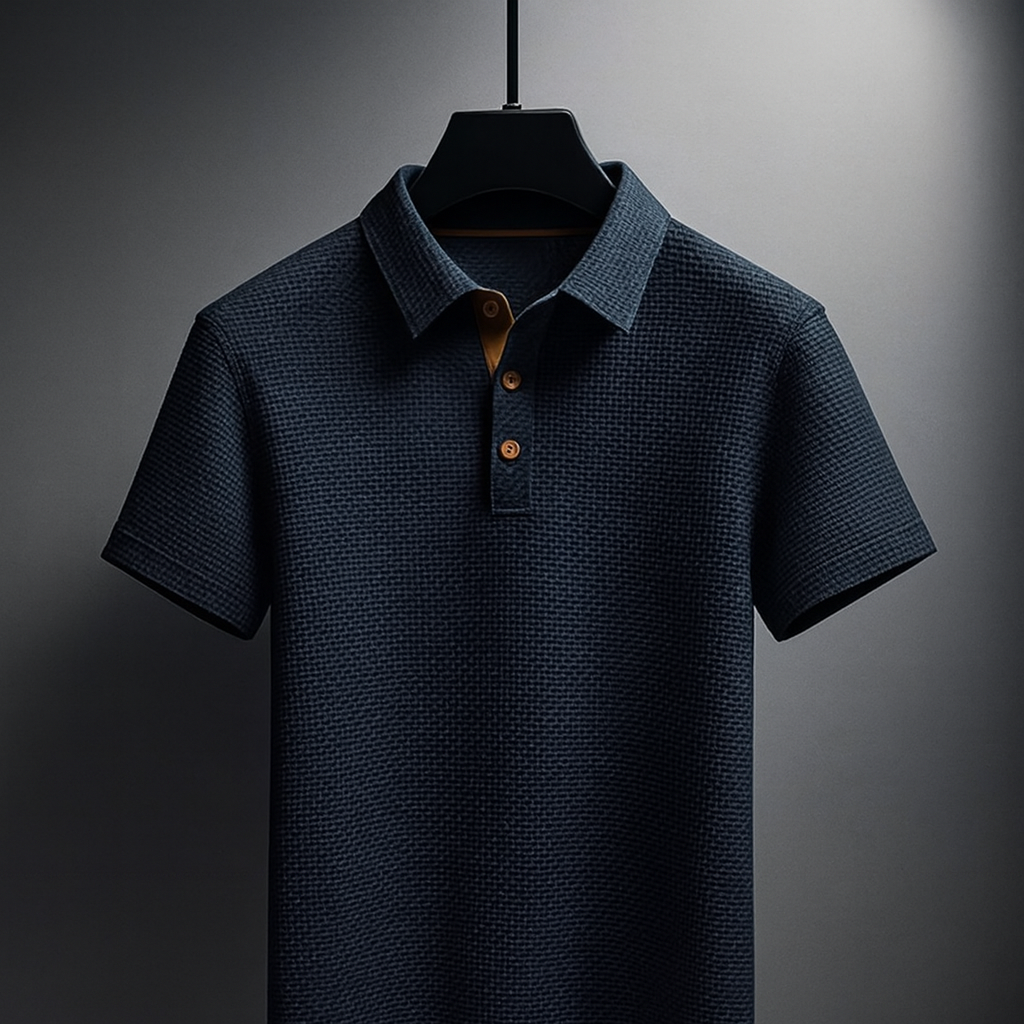 Polo aéré à patte trois boutons