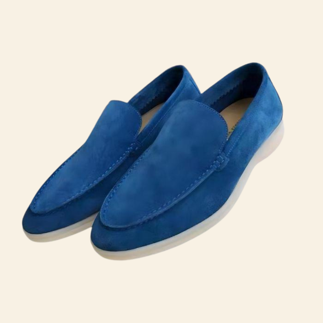 Mocassins en daim élégants à enfiler semelle fine homme – Vitré