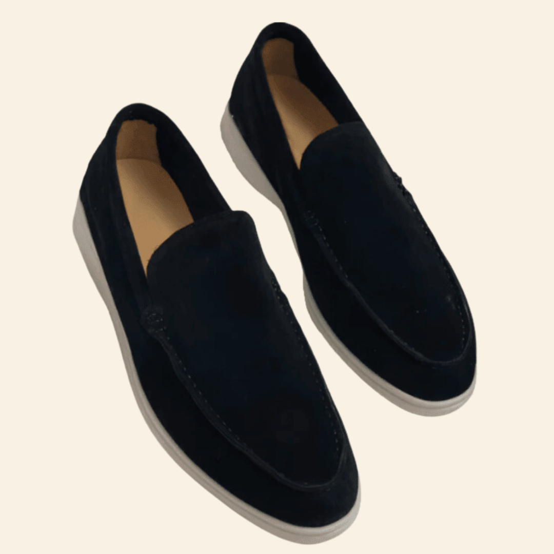 Mocassins en daim élégants à enfiler semelle fine homme – Vitré