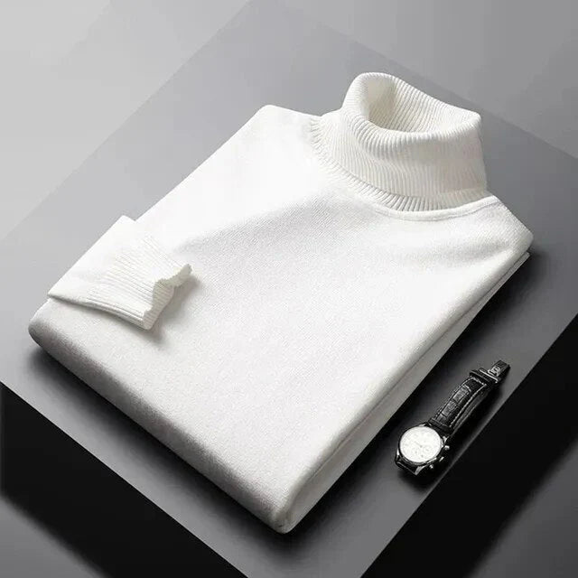 Pull col roulé classique coupe ajustée