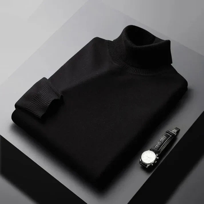 Pull col roulé en maille fine