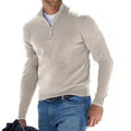 Pull demi-zip col camionneur maille chaude allure sobre homme – Vergisson