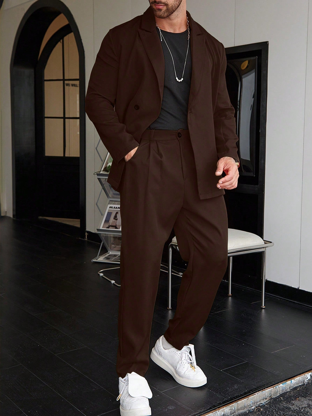 Costume deux pièces business slim veste et pantalon homme – Reuilly